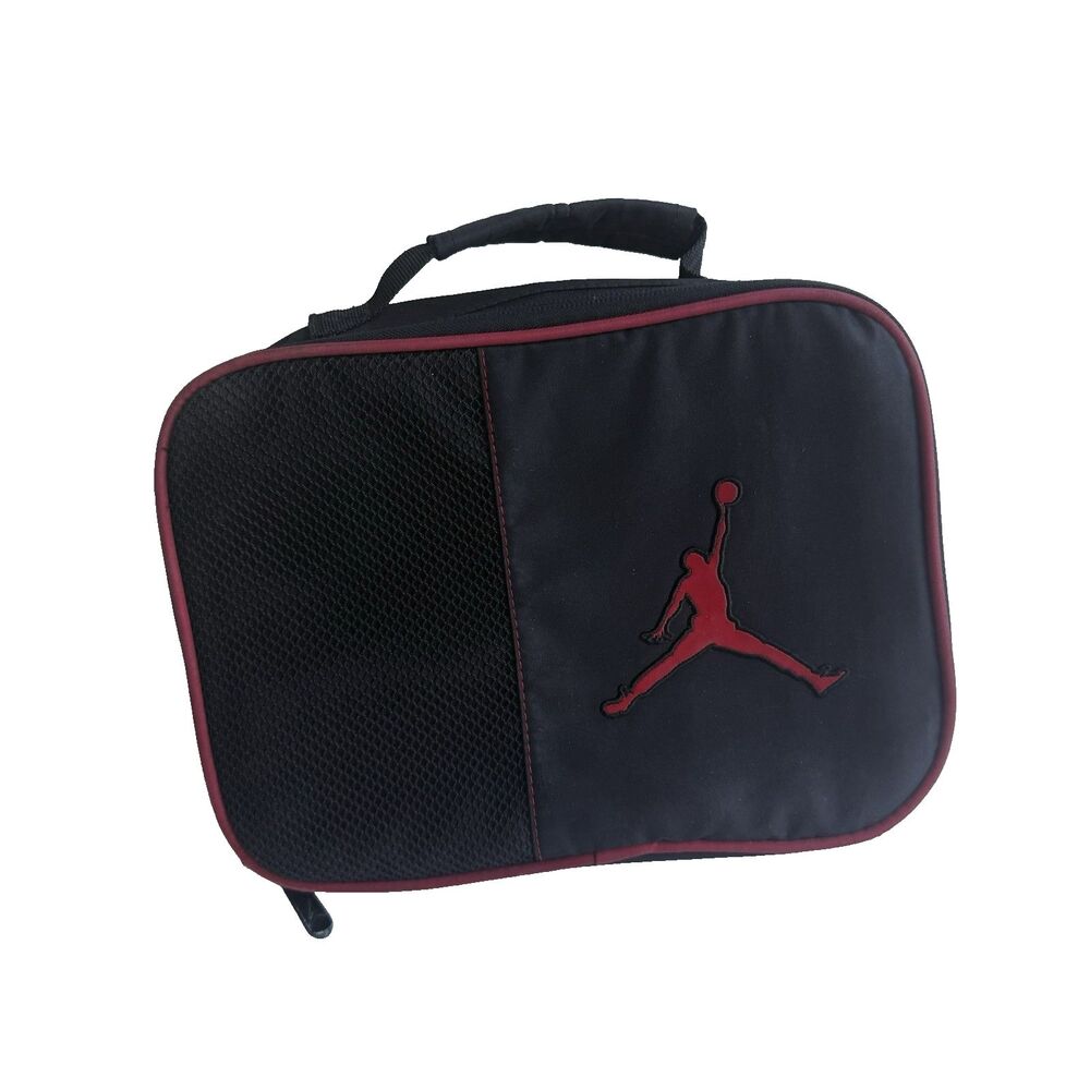 Michael Jordan Brand Lunch Box Red Black 10x8 Inches Insulated School Lunch Bag